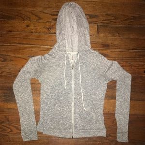 Zip up light jacket.